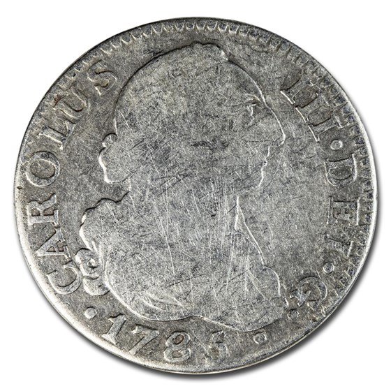 1773-1784 Spanish Empire Silver 2 Reales Charles III Avg Circ 1773-1784 Spanish Empire Silver 2 Reales Charles III Avg Circ